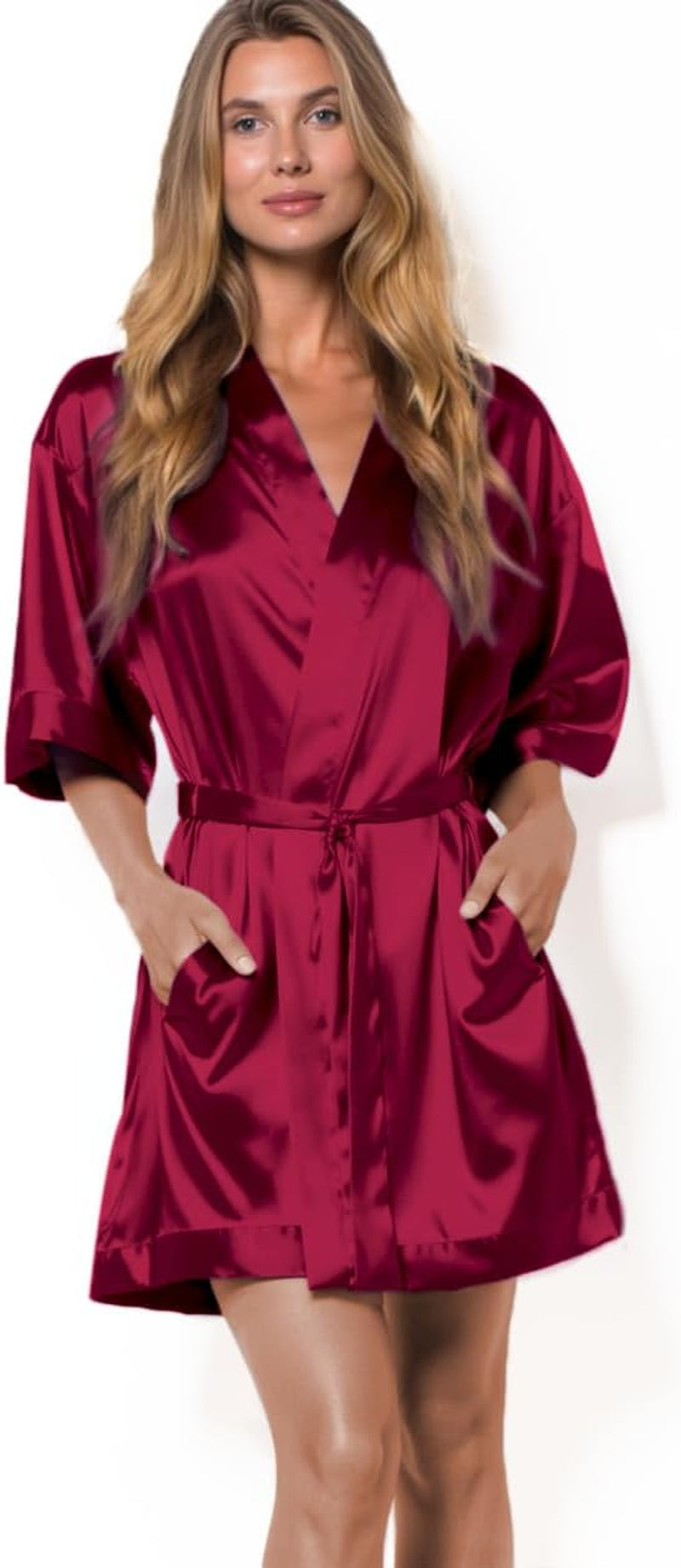 Women'S Bride Bridesmaids Silky Robe Satin Kimono Robes for Women Lingerie